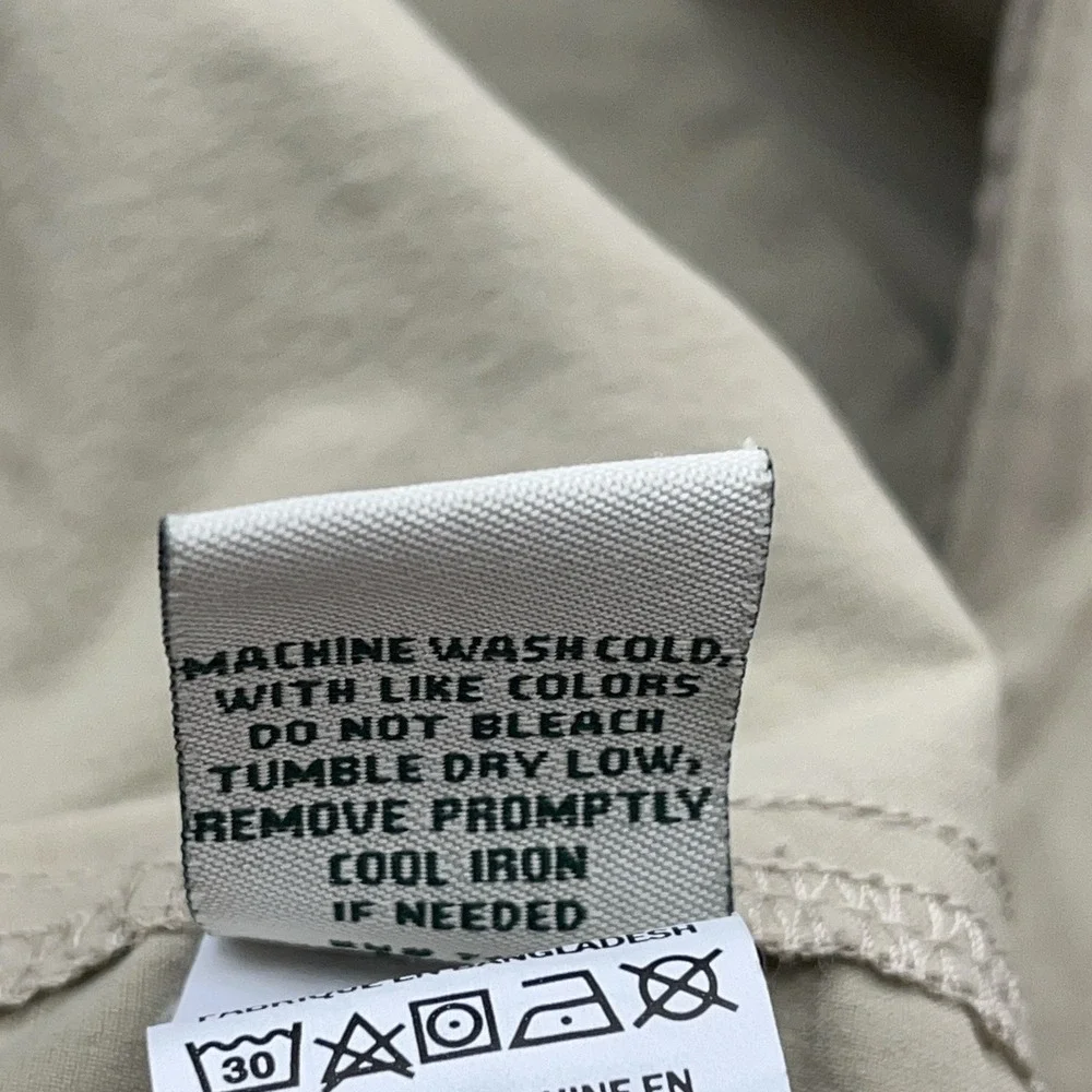 LL Bean Nylon Hiking Pants Women 39x30 Cargo Trail Stretch Water Resistant UPF50